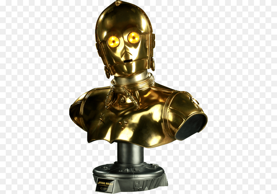 Star Wars C 3po Life Size Bust By Sideshow Collectibles C3po Bust, Robot Free Png Download