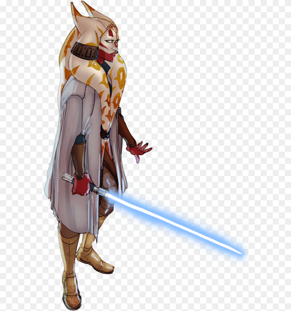 Star Wars Characters Pictures Star Wars Creature Togruta, Weapon, Sword, Adult, Publication Png