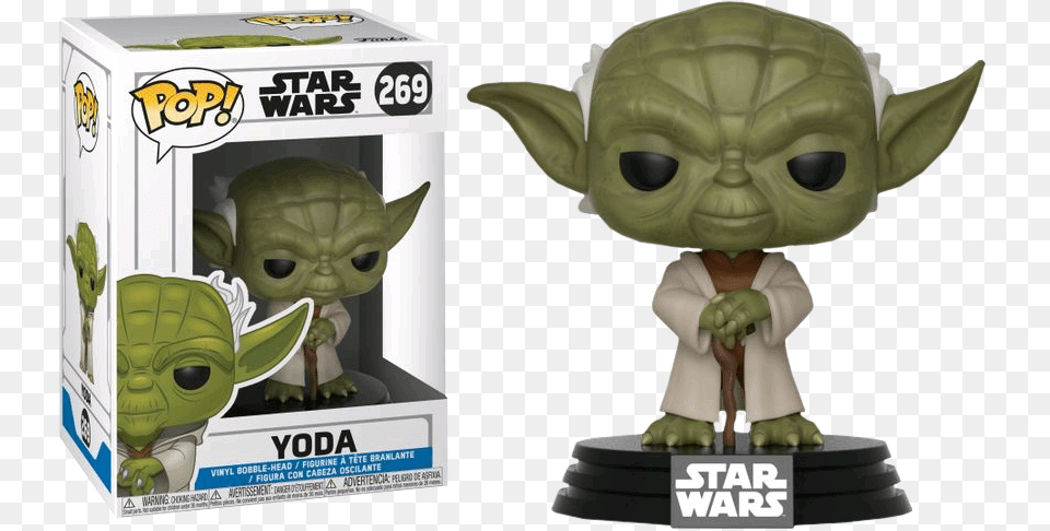 Star Wars Clone Wars Funko Pop Baby Yoda, Alien, Figurine, Person Png Image