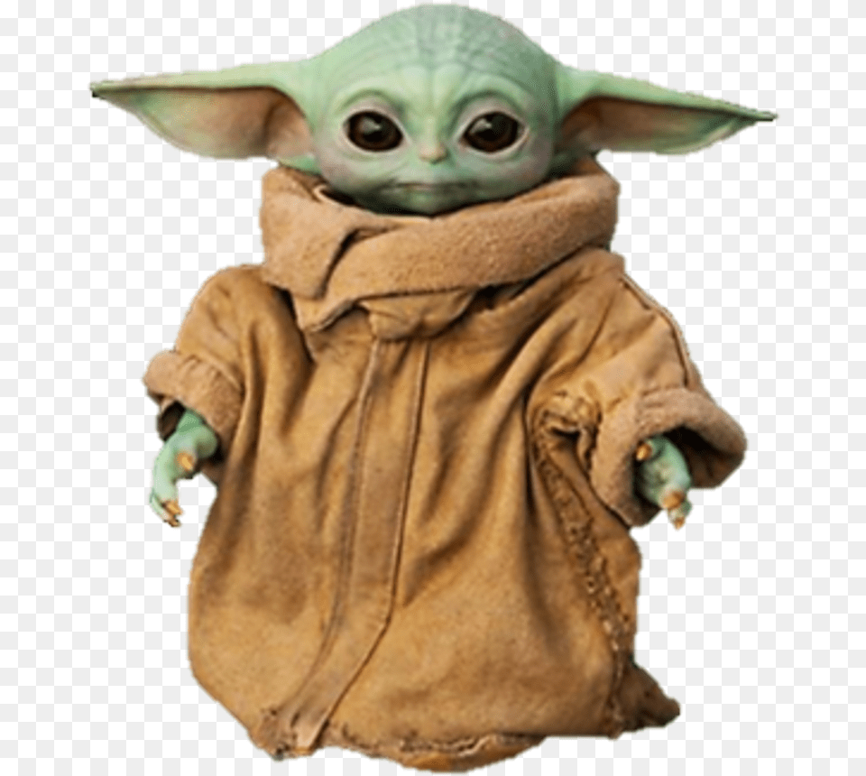 Star Wars Cute Baby Yoda Transparent Baby Yoda Exercise Meme, Alien, Clothing, Coat, Animal Free Png Download