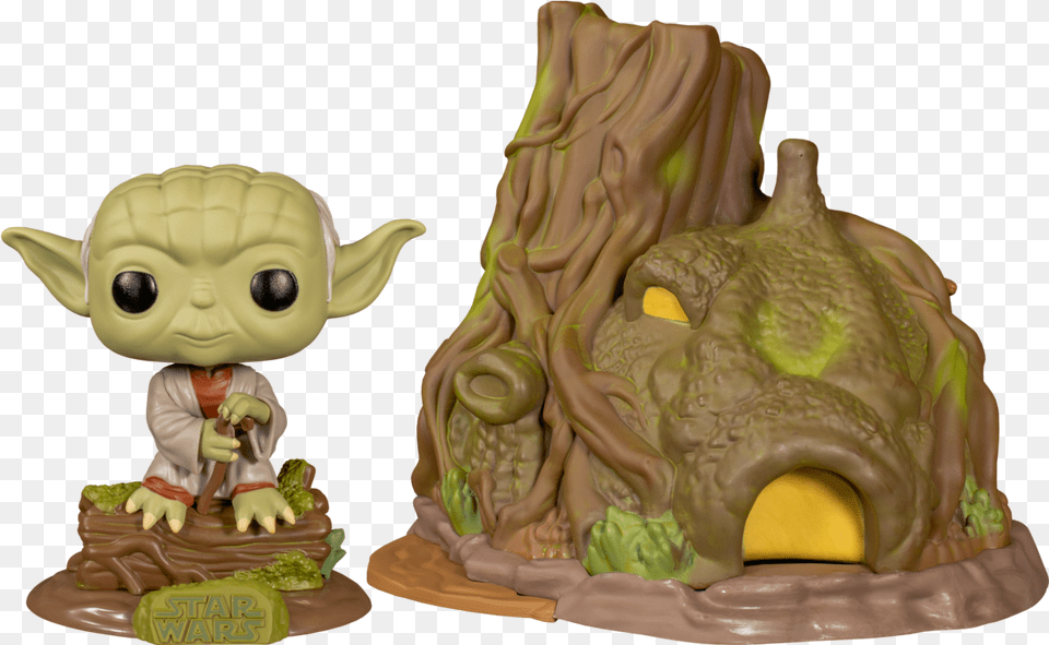 Star Wars Dagobah Yoda With Hut Funko Pop, Figurine, Toy, Alien, Pottery Free Transparent Png