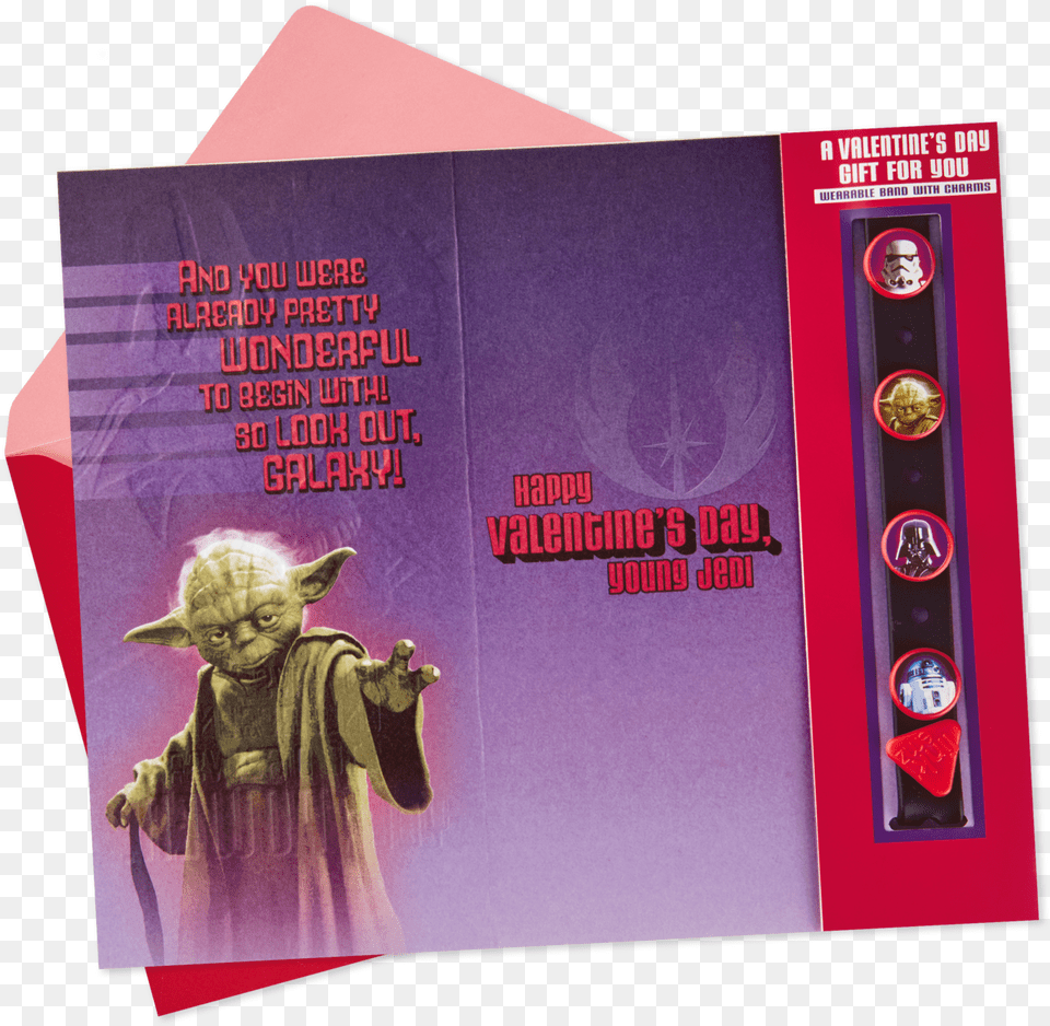 Star Wars Darth Vader Valentine S Day Card With Link Yoda, Book, Publication, Child, Female Free Png Download