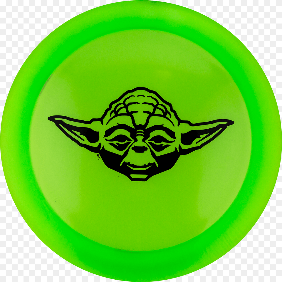 Star Wars Disc Golf Yoda Head Z Line Force Yoda Black And White, Toy, Frisbee, Face, Person Free Transparent Png