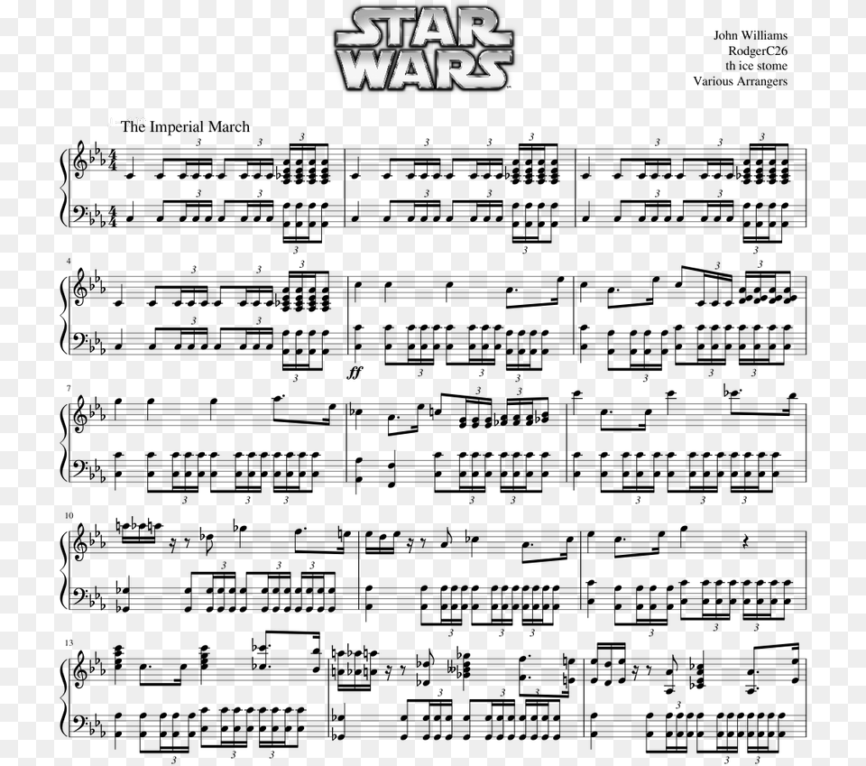 Star Wars Droid Army Music Sheet Free Png