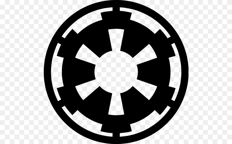 Star Wars Empire Insignia Vinyl Decal Sds Threads, Gray Png