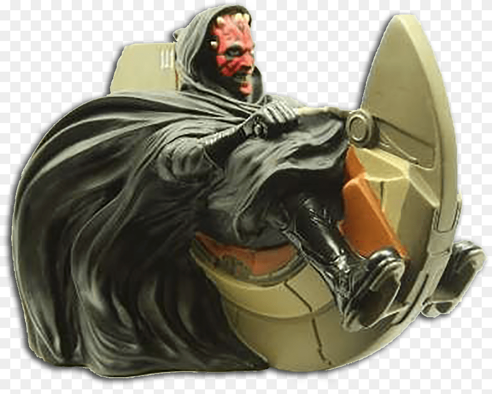 Star Wars Episode 1 Darth Maul Riding His Sith Speederpiggy Sitting, Fashion, Adult, Person, Man Png