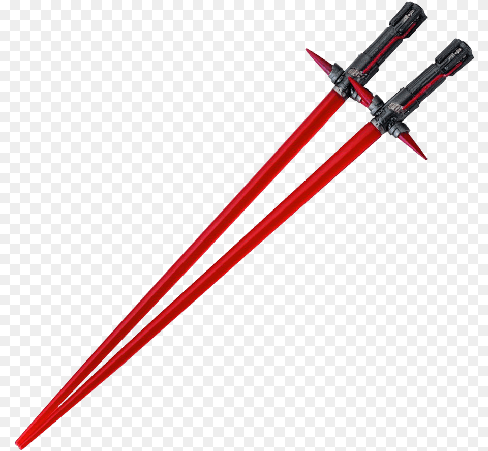 Star Wars Episode Vii Kylo Ren Lightsaber Chopsticks Sword, Weapon, Blade, Dagger, Knife Free Png