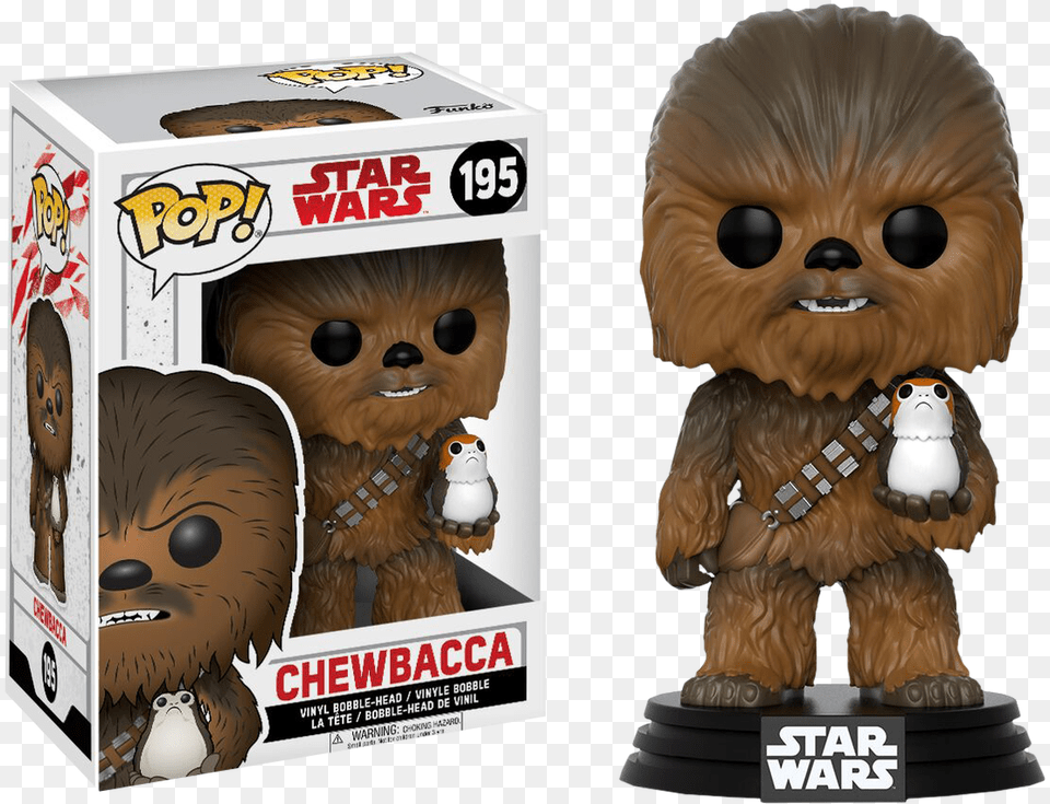 Star Wars Episode Viii Chewbacca With Porg Funko Pop, Plush, Toy, Baby, Person Png Image
