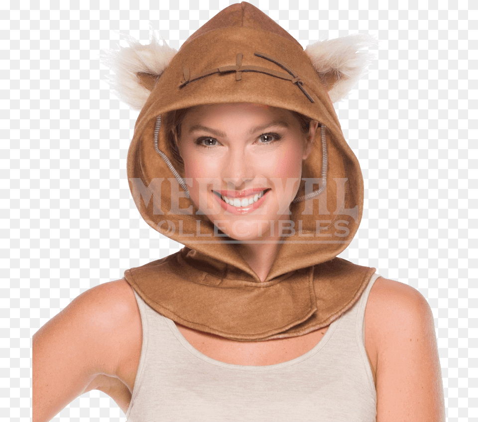 Star Wars Ewok Hood Adult Ewok Hood, Clothing, Hat, Female, Person Png Image