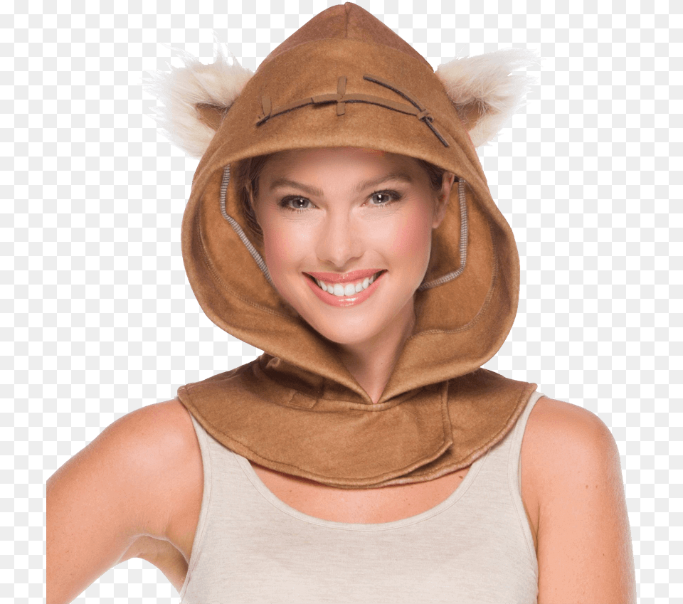 Star Wars Ewok Hood Ewok Costume Hood, Clothing, Hat, Person, Adult Png Image