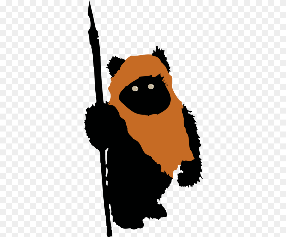 Star Wars Ewok Vector Clipart Star Wars Ewok Silhouette, Baby, Person, Animal, Beak Free Png