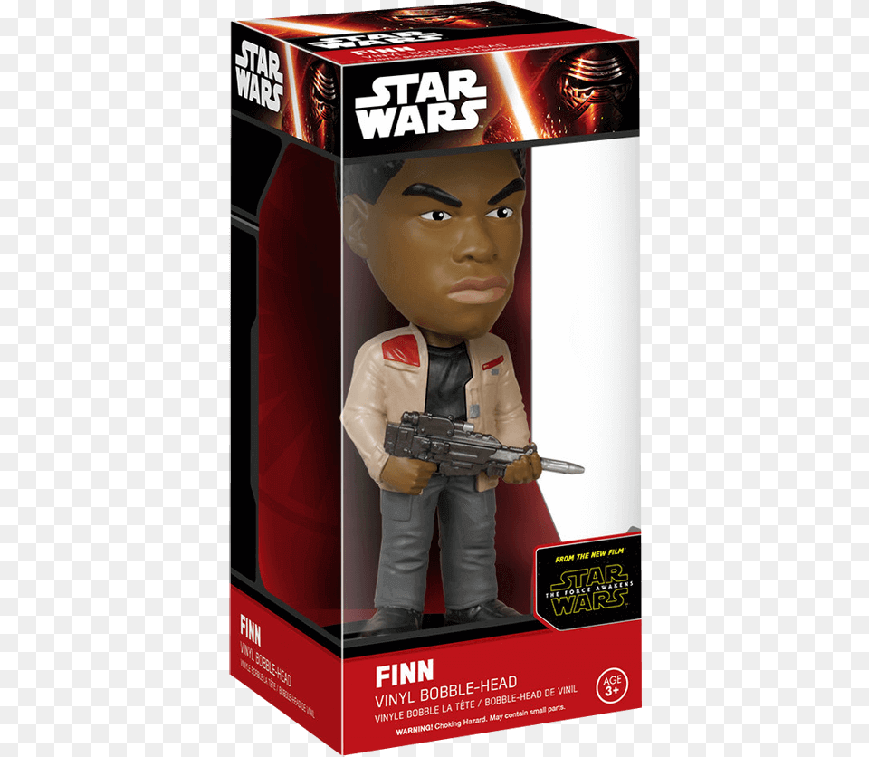 Star Wars Finn Wacky Wobbler Lego Star Wars, Figurine, Boy, Child, Firearm Free Transparent Png