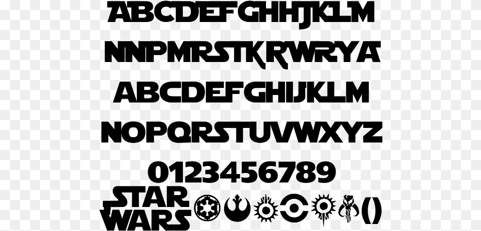 Star Wars Font, Gray Free Transparent Png