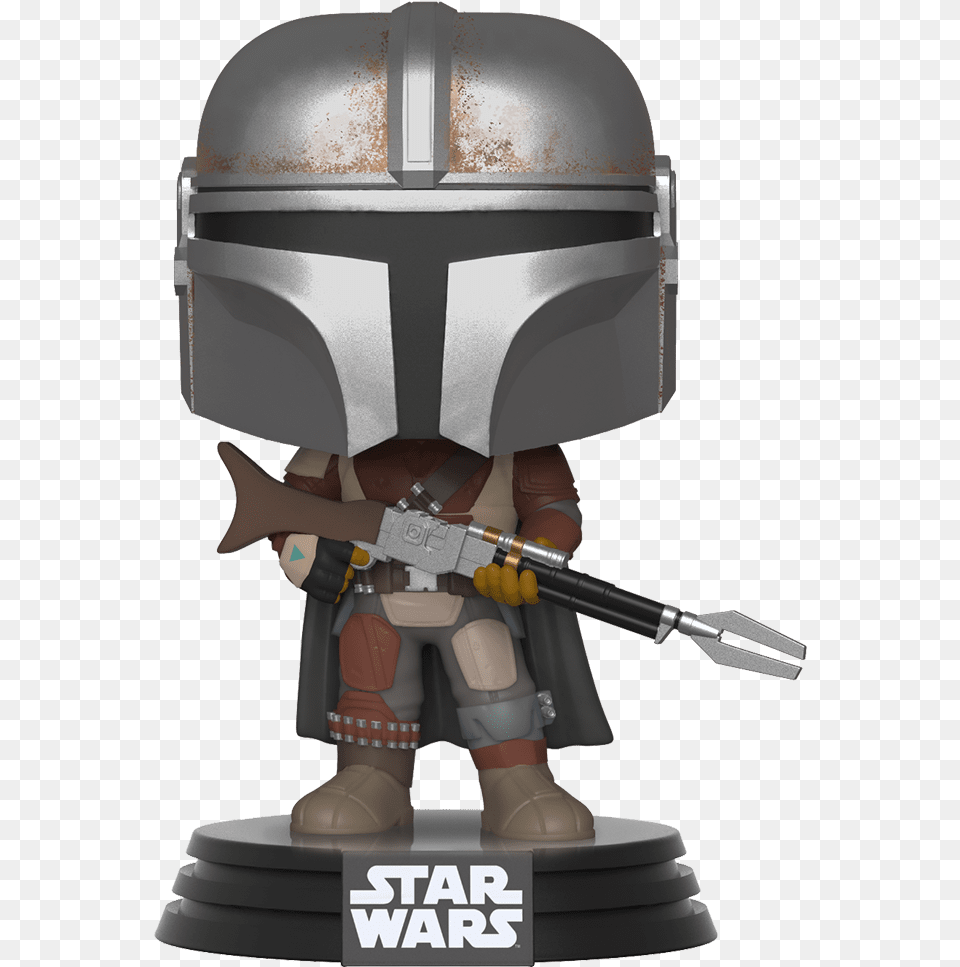 Star Wars Funko Pop Star Wars Mandalorian 326, Helmet, Armor, Baby, Person Png Image