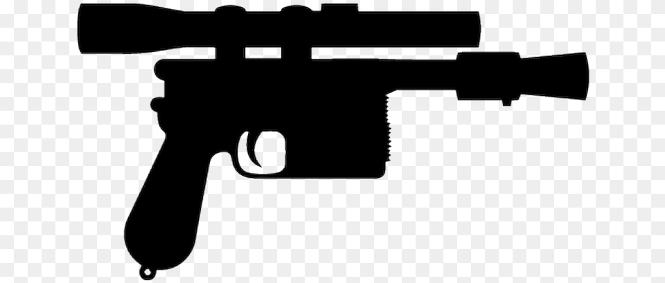 Star Wars Gun Silhouette, Firearm, Handgun, Rifle, Weapon Png Image