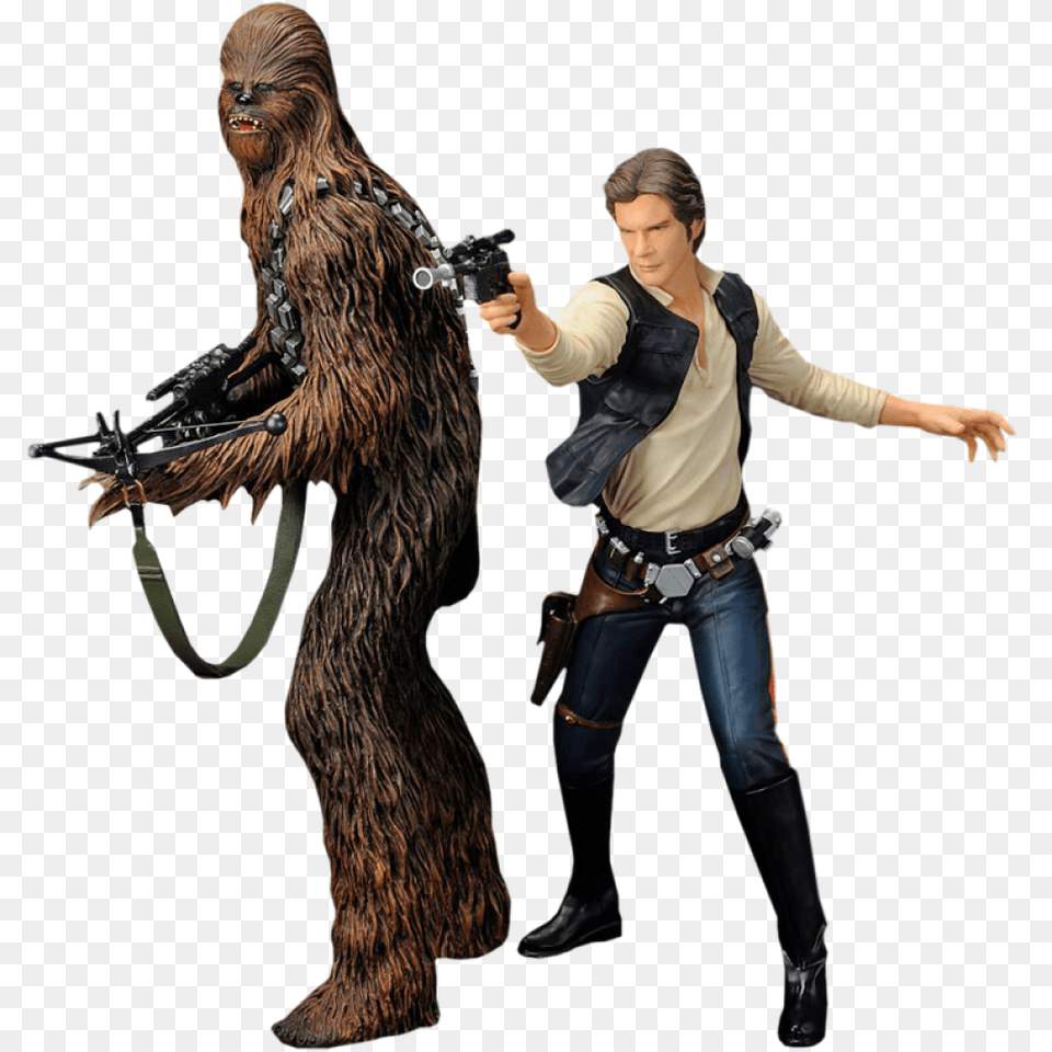 Star Wars Han Solo Chewbacca Artfx Pack Statue Set Kotobukiya, Adult, Person, Woman, Female Png Image