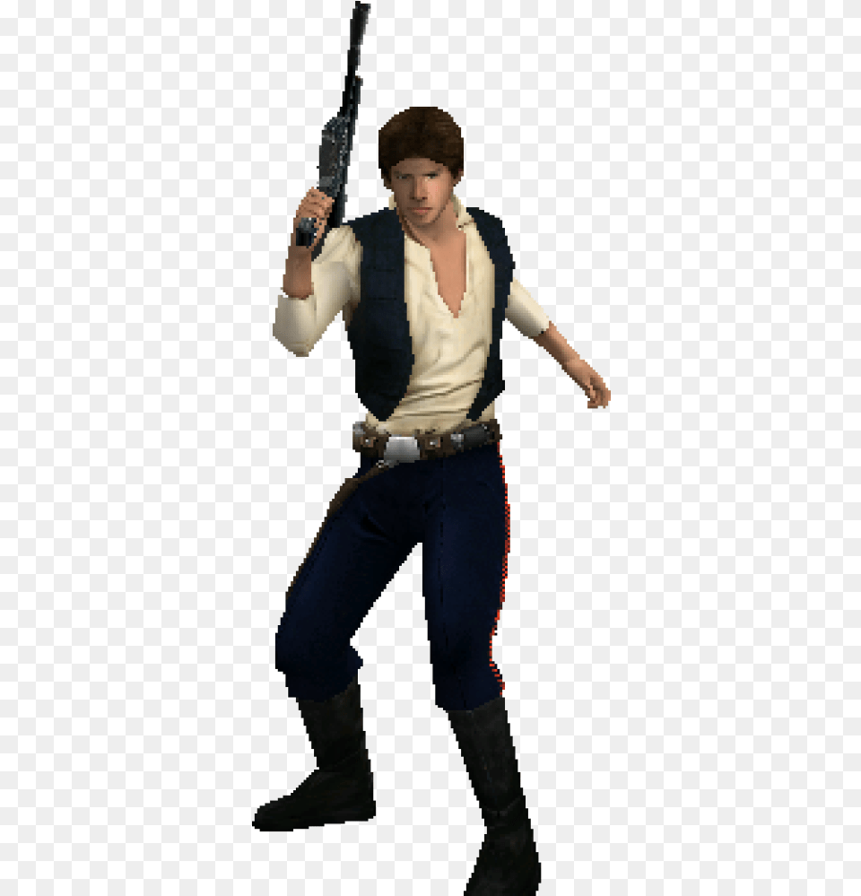 Star Wars Han Solo Clipart Star Wars Han Solo Transparent, Weapon, Clothing, Vest, Firearm Png