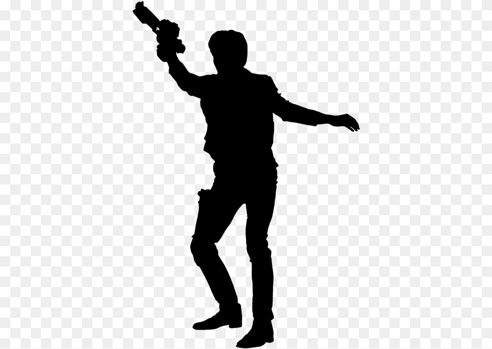 Star Wars Han Solo Silhouette, Adult, Male, Man, Person Free Png