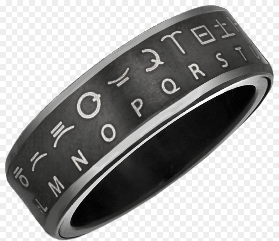 Star Wars Huttese Translator Ring Black Solid, Accessories, Jewelry, Silver, Platinum Free Transparent Png