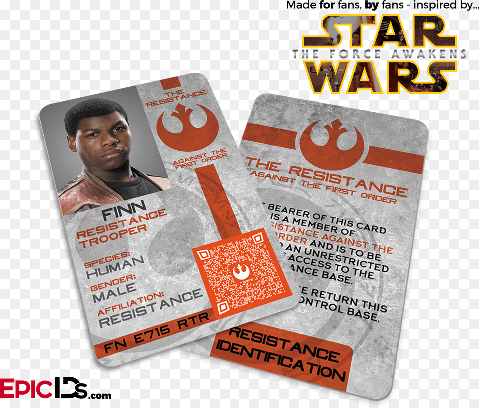 Star Wars Identification Card, Text, Person, Man, Male Free Png