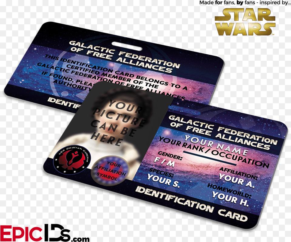Star Wars Inspired Galactic Alliance Identification Star Wars Identification Card, Text, Document, Id Cards, Credit Card Free Png