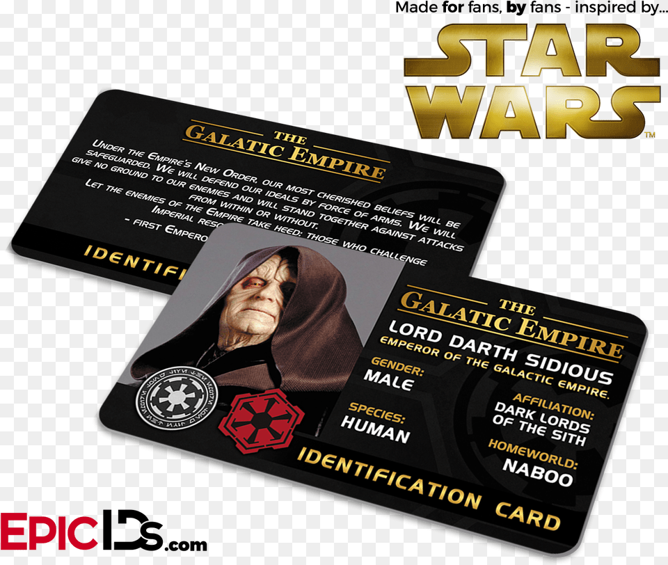 Star Wars Inspired Star Wars Imperial Identification, Text, Adult, Male, Man Free Transparent Png