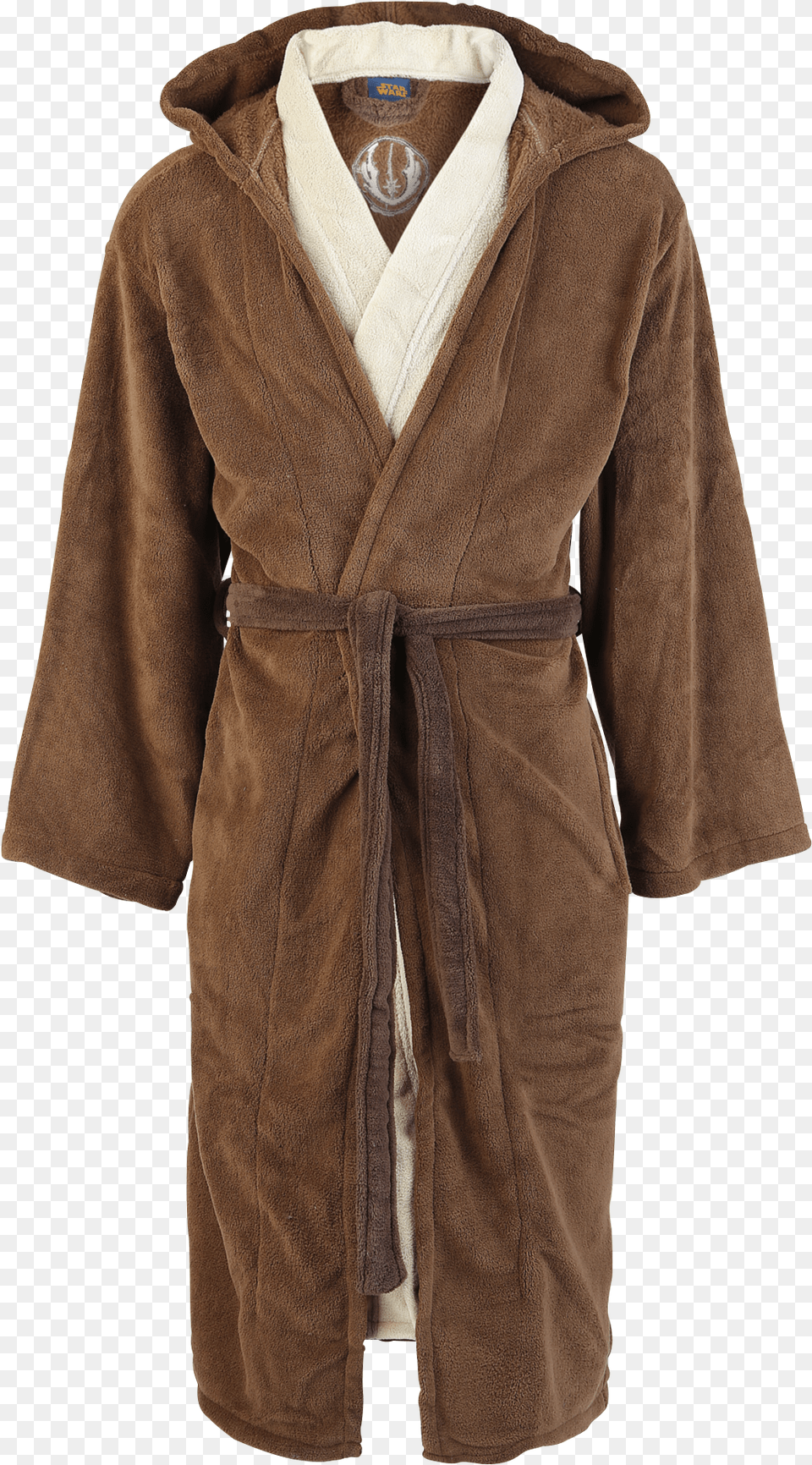 Star Wars Jedi Bathrobe Brown Beige Image Jedi Bathrobe, Clothing, Coat, Fashion, Robe Free Png