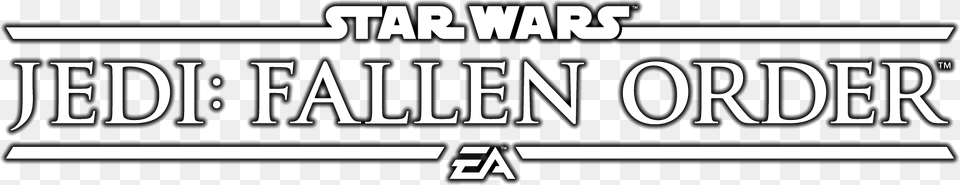 Star Wars Jedi Fallen Order Logo White, Text, People, Person Png Image