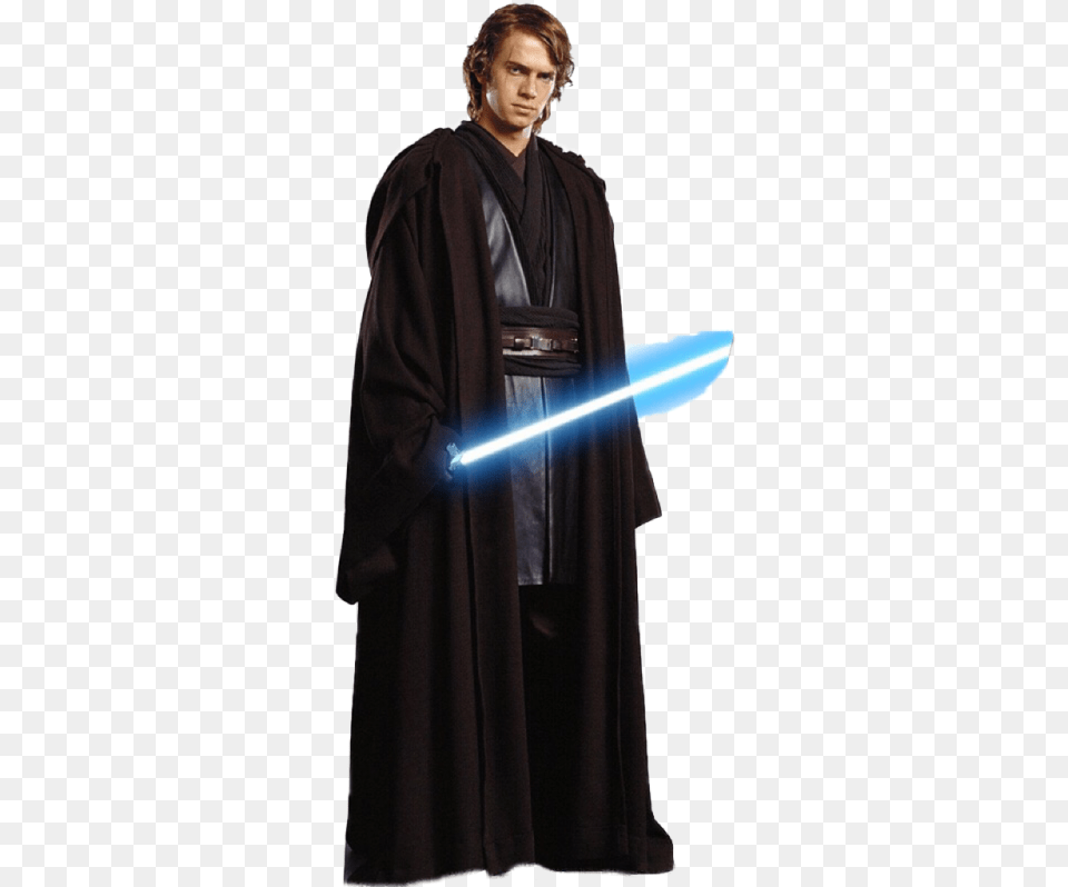 Star Wars Jedi Robe Medium Anakin Skywalker Outfit Black, Fashion, People, Person, Adult Png
