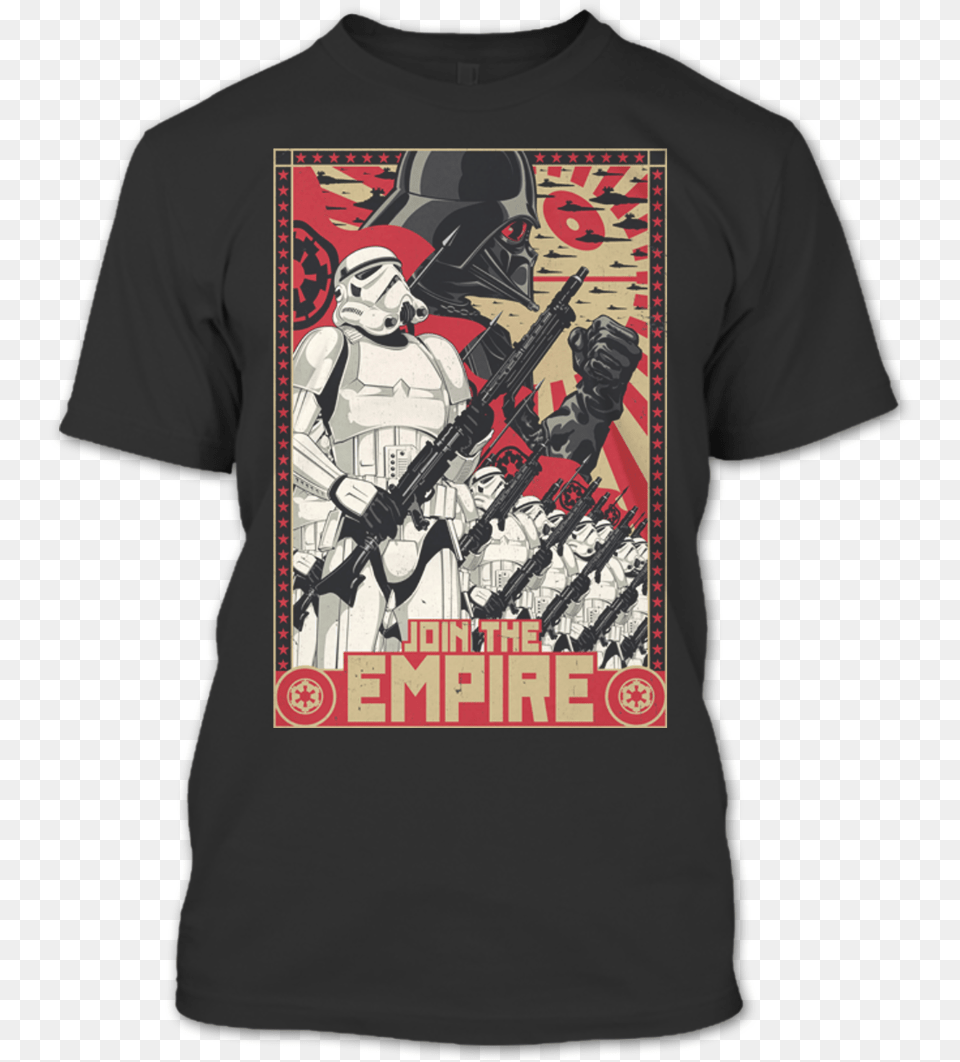 Star Wars Join The Empire Poster, T-shirt, Clothing, Person, Man Png Image