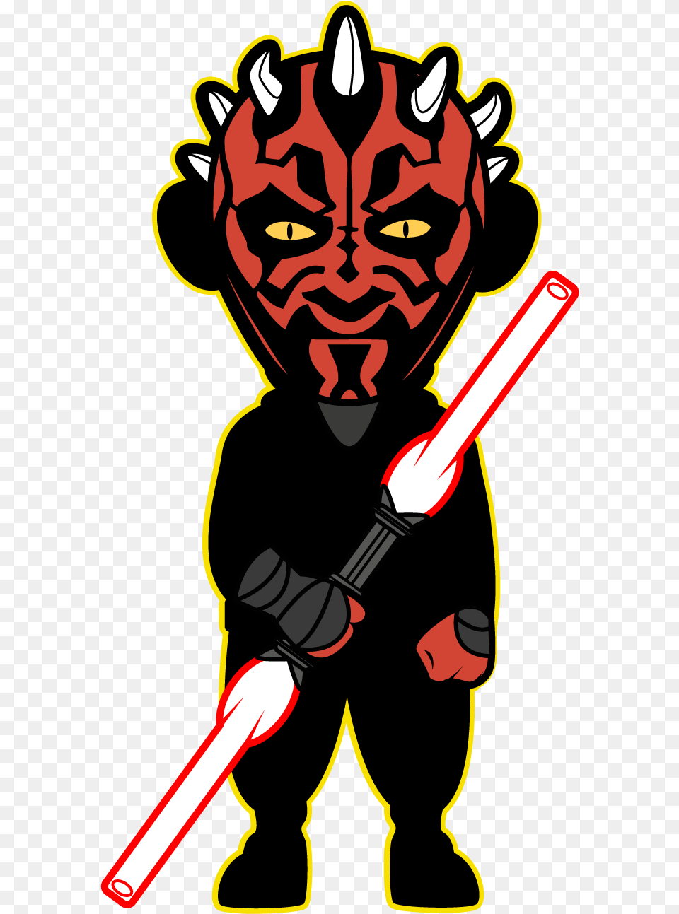 Star Wars Kawaii Saga Star Wars Darth Maul Vector, People, Person, Art Free Png Download