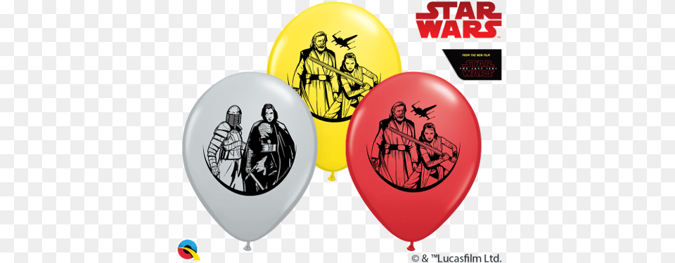 Star Wars Last Jedi Bargain Balloons Mylar Balloons Star Wars Balloons The Last Jedi, Balloon, Adult, Person, Woman Free Transparent Png