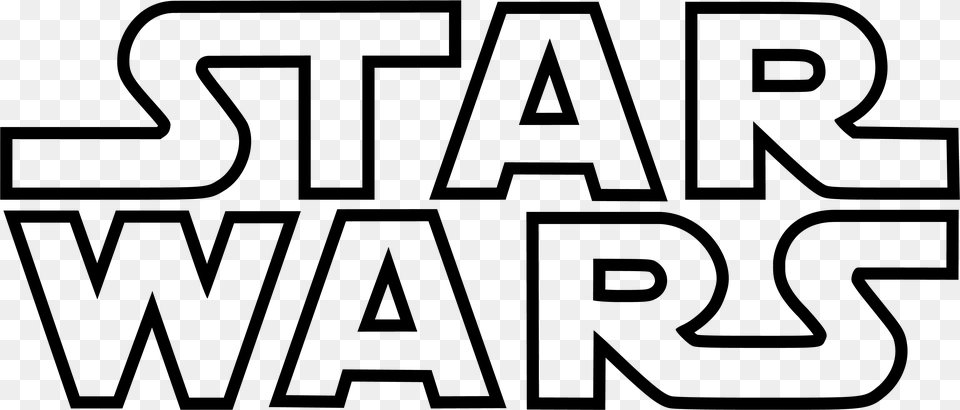 Star Wars Logo Black And White, Gray Png Image