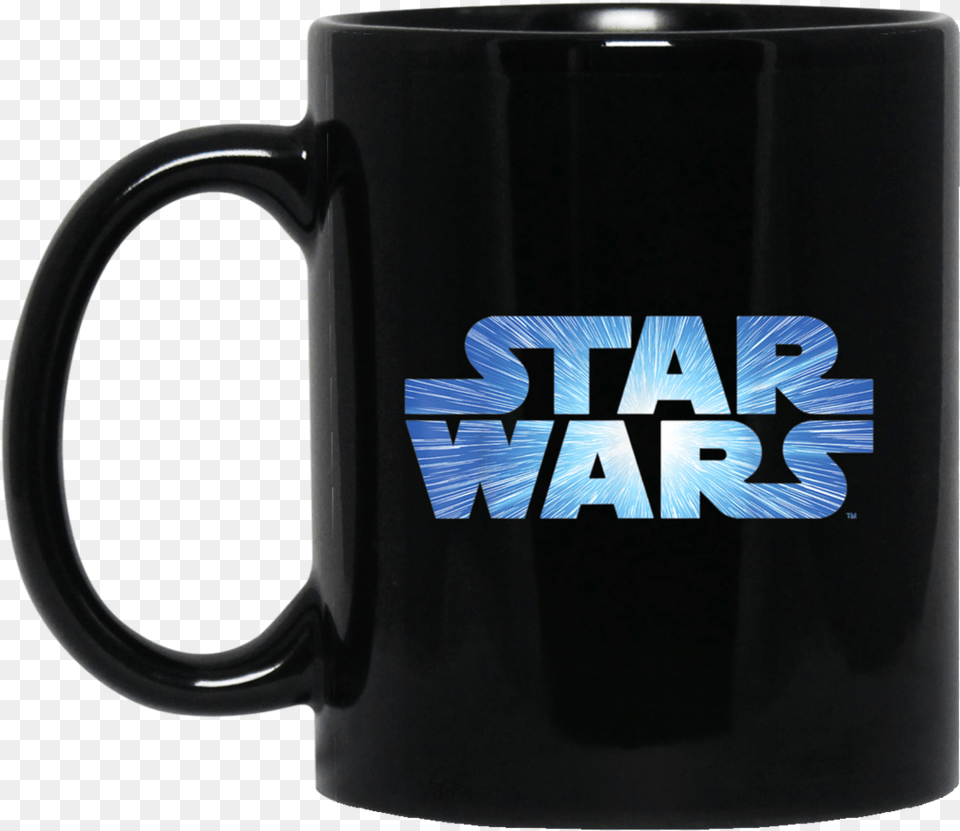 Star Wars Logo Jump To Lightspeed Black Mug, Cup, Beverage, Coffee, Coffee Cup Free Transparent Png