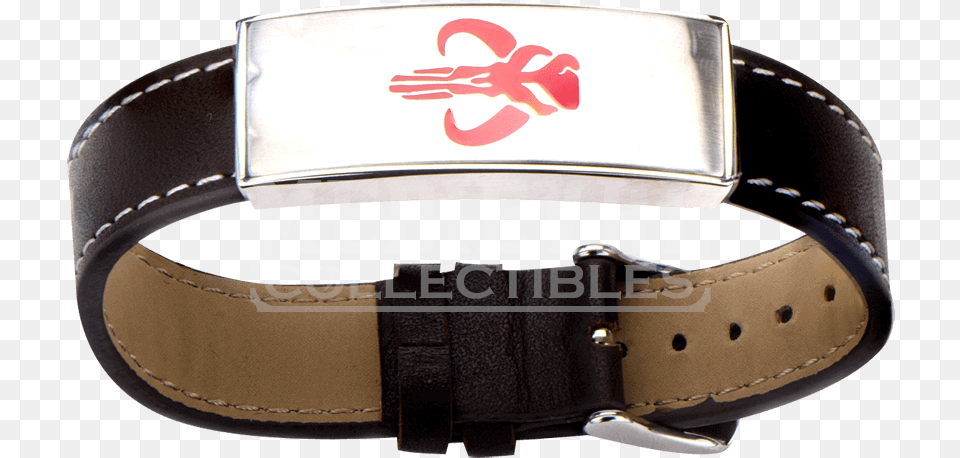 Star Wars Mandalorian Symbol Leather Id Bracelet Strap, Accessories, Belt, Buckle Free Png Download