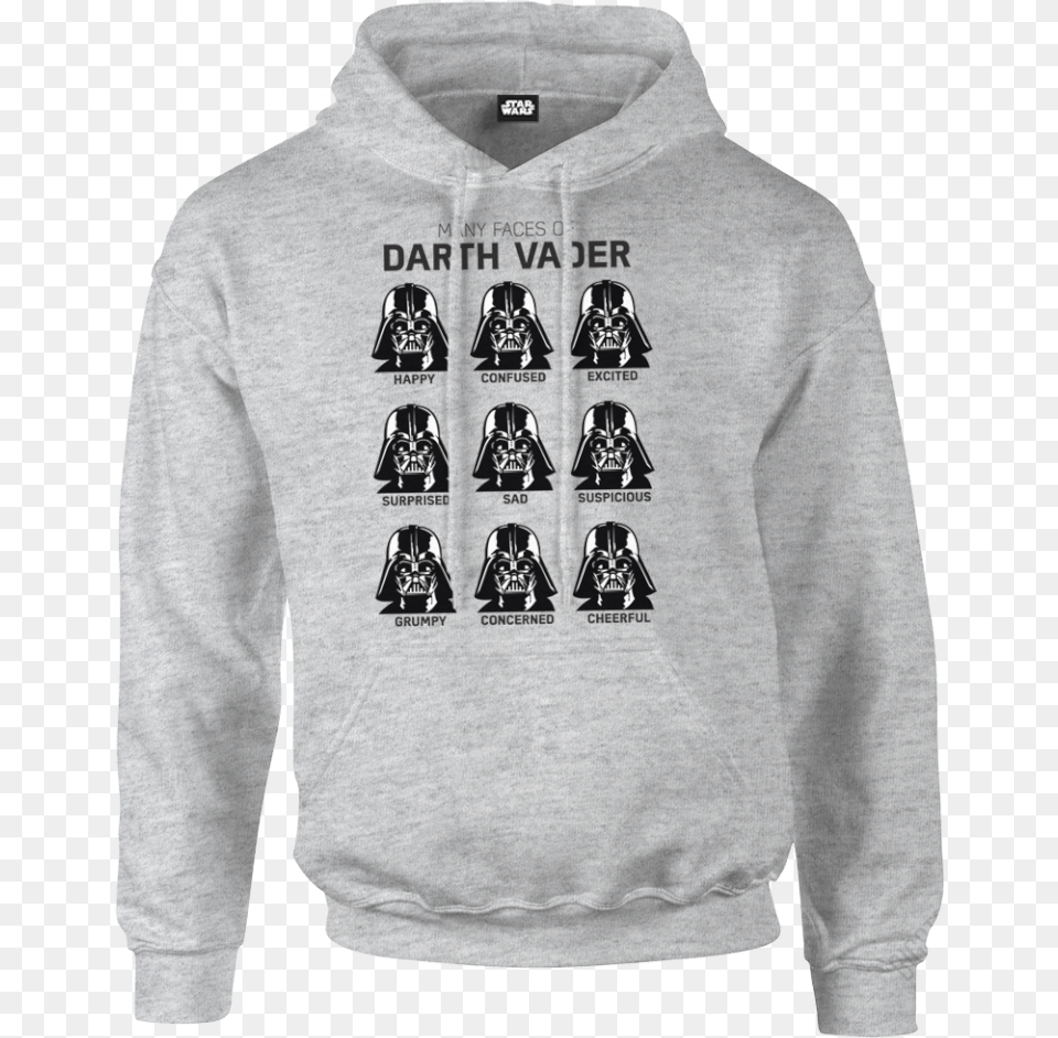 Star Wars Many Faces Of Darth Vader Pullover Hoodie Ariana Grande Benji Hoodie, Sweatshirt, Clothing, Sweater, Knitwear Free Transparent Png