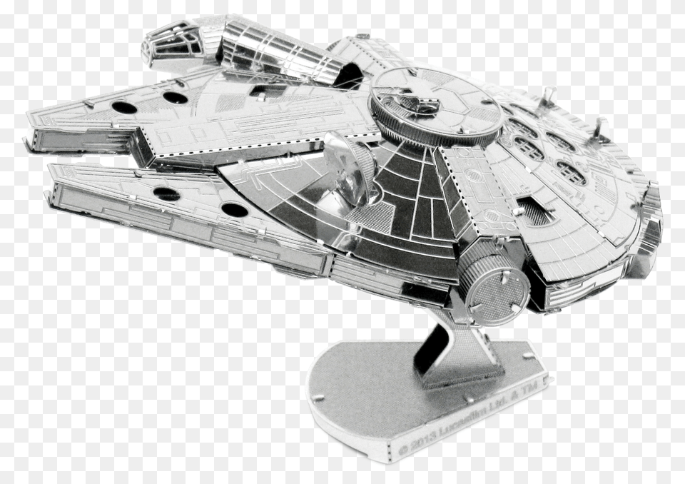 Star Wars Millenium Collectible Toy Transparent Stickpng Metal Earth Millennium Falcon, Aircraft, Airplane, Transportation, Vehicle Free Png Download