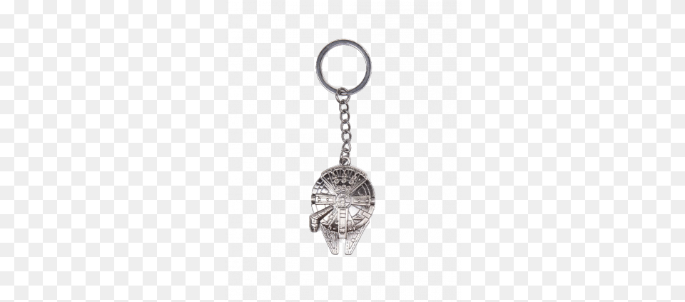 Star Wars Millenium Falcon Keyring Porte Cle Star Wars, Accessories, Earring, Jewelry, Silver Free Transparent Png