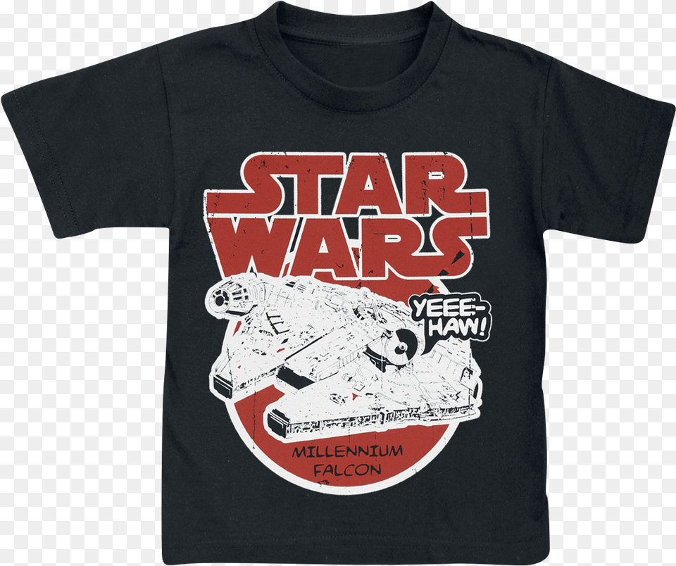 Star Wars Millennium Falcon Kids Shirt Black At Emp Uk, Clothing, T-shirt Png Image