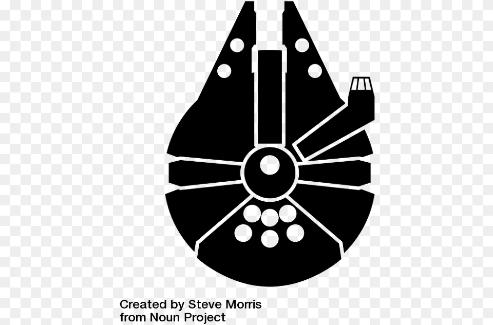 Star Wars Millennium Falcon Logo, Gray Png Image