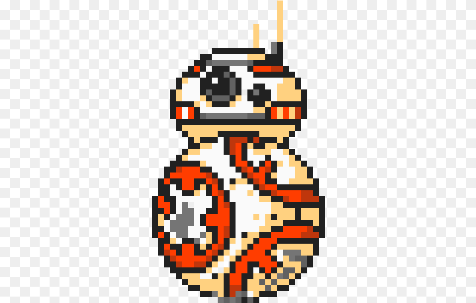 Star Wars Perler Bead Bb8 Image Pixel Art Star Wars, Qr Code Free Png