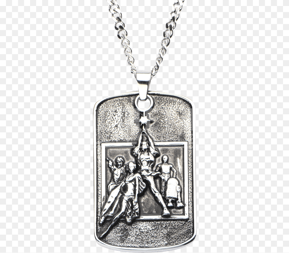 Star Wars Poster Dog Tag Pendant With Chain Pendant, Accessories, Necklace, Jewelry, Person Free Png