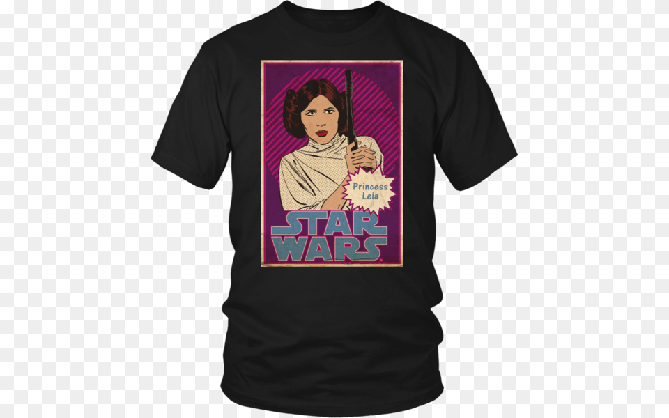 Star Wars Princess Leia Vintage Trading Card Graphic, Clothing, T-shirt, Shirt, Adult Free Png Download
