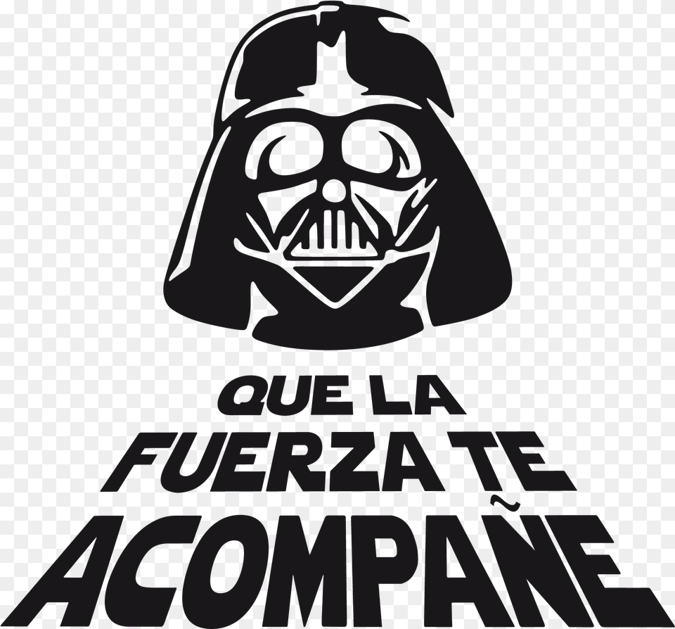 Star Wars Que La Fuerza Te, Logo, Stencil, Advertisement, Poster Free Png Download