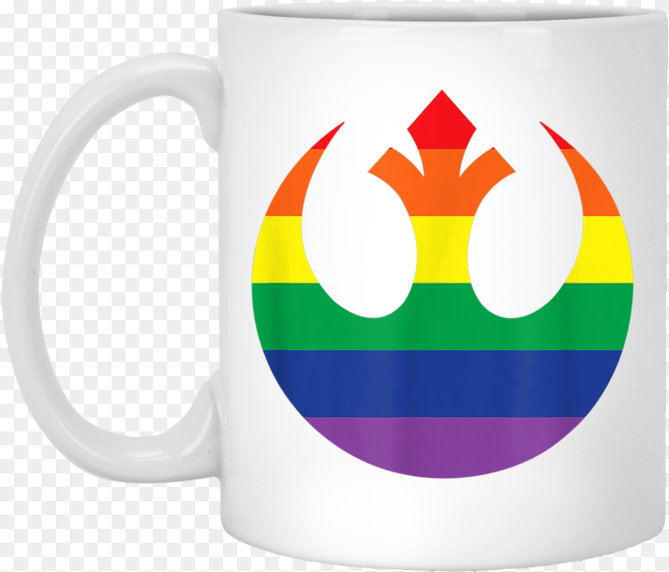 Star Wars Rebel Alliance Rainbow White Rebel Alliance, Cup, Beverage, Coffee, Coffee Cup Free Png Download