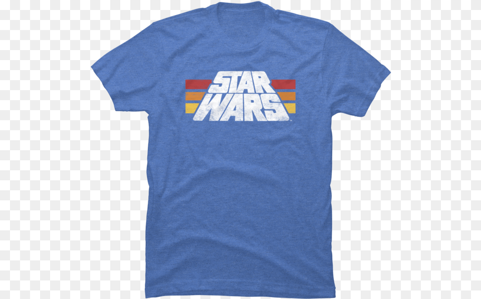 Star Wars Retro Distressed Logo Active Shirt, Clothing, T-shirt Free Png