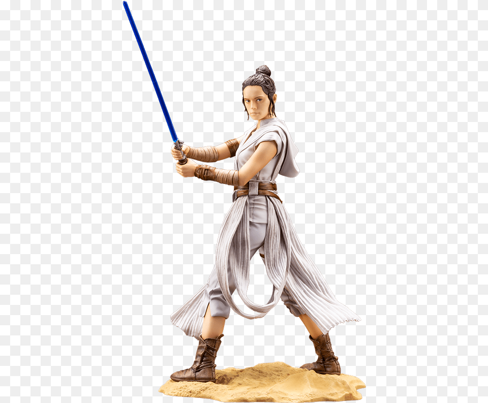 Star Wars Rey Artfx Statue, Adult, Female, Person, Sword Free Transparent Png