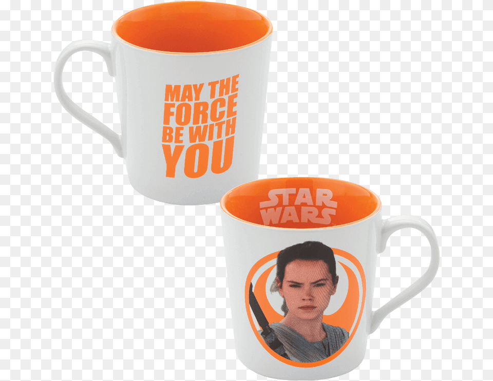 Star Wars Rey Ceramic Mug Mug, Cup, Adult, Person, Female Free Png