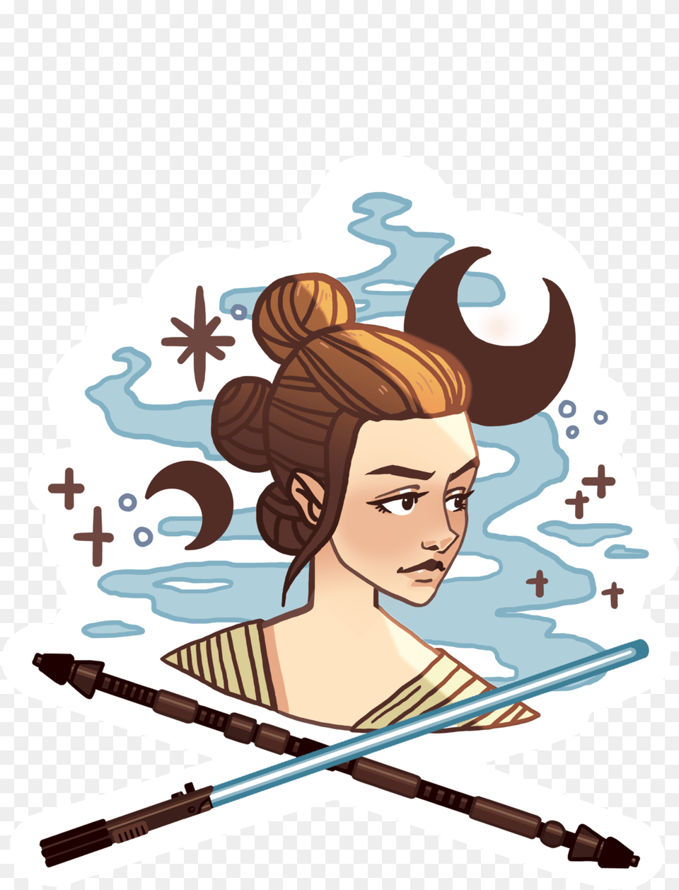 Star Wars Rey Dessins Faciles Star Wars Stickers Rey, Art, Face, Head, Person Png Image
