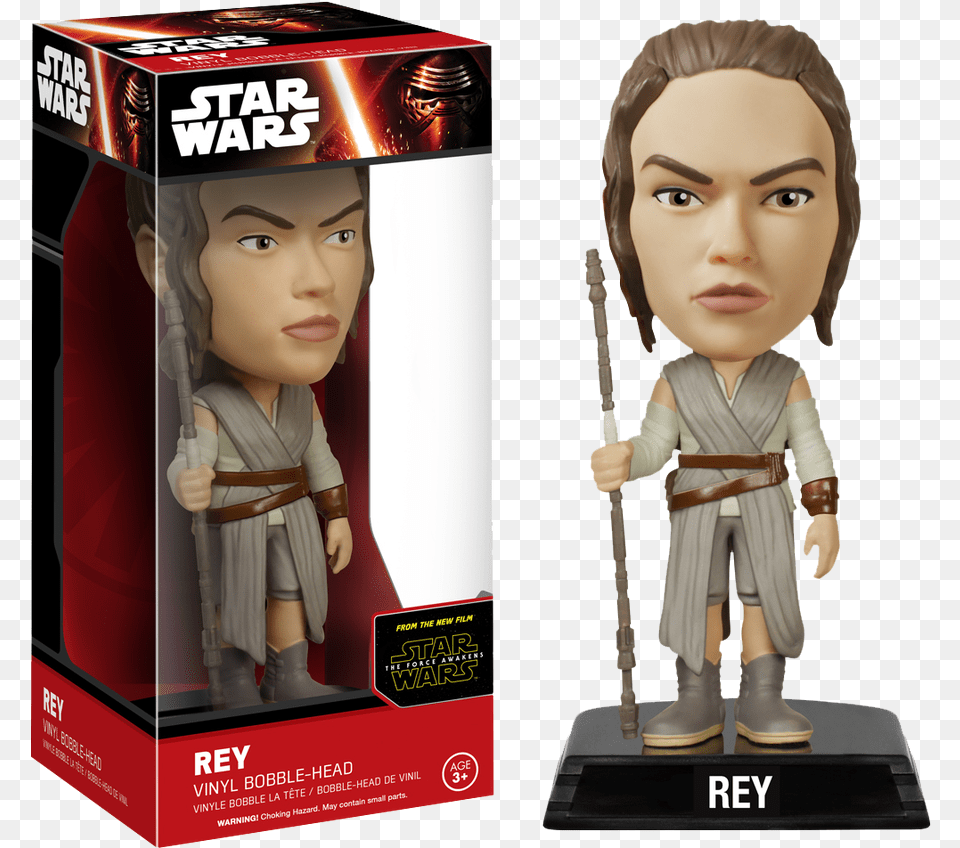 Star Wars Rey Episode Vii The Force Awakens Wacky Wobbler Star Wars Rey Bobblehead, Figurine, Doll, Toy, Adult Png